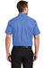 Port Authority S508/TLS508 Mens Easy Care Wrinkle Resistant Short Sleeve Button Down Shirt w/ Pocket Ultramarine Blue Back