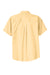 Port Authority S508/TLS508 Mens Easy Care Wrinkle Resistant Short Sleeve Button Down Shirt w/ Pocket Yellow Flat Back