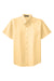 Port Authority S508/TLS508 Mens Easy Care Wrinkle Resistant Short Sleeve Button Down Shirt w/ Pocket Yellow Flat Front