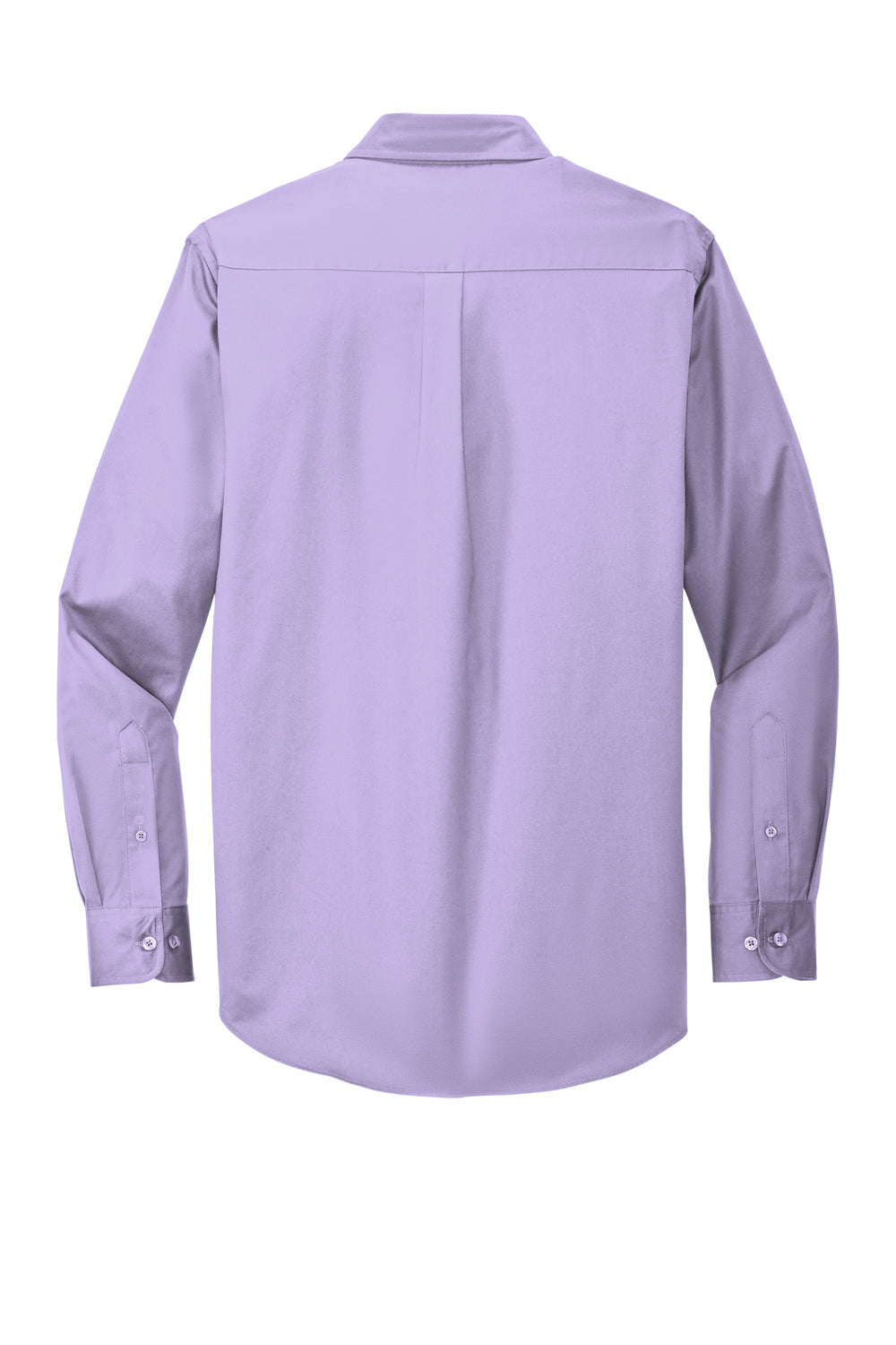 Port Authority S608/TLS608/S608ES Mens Easy Care Wrinkle Resistant Long Sleeve Button Down Shirt w/ Pocket Bright Lavender Purple Flat Back