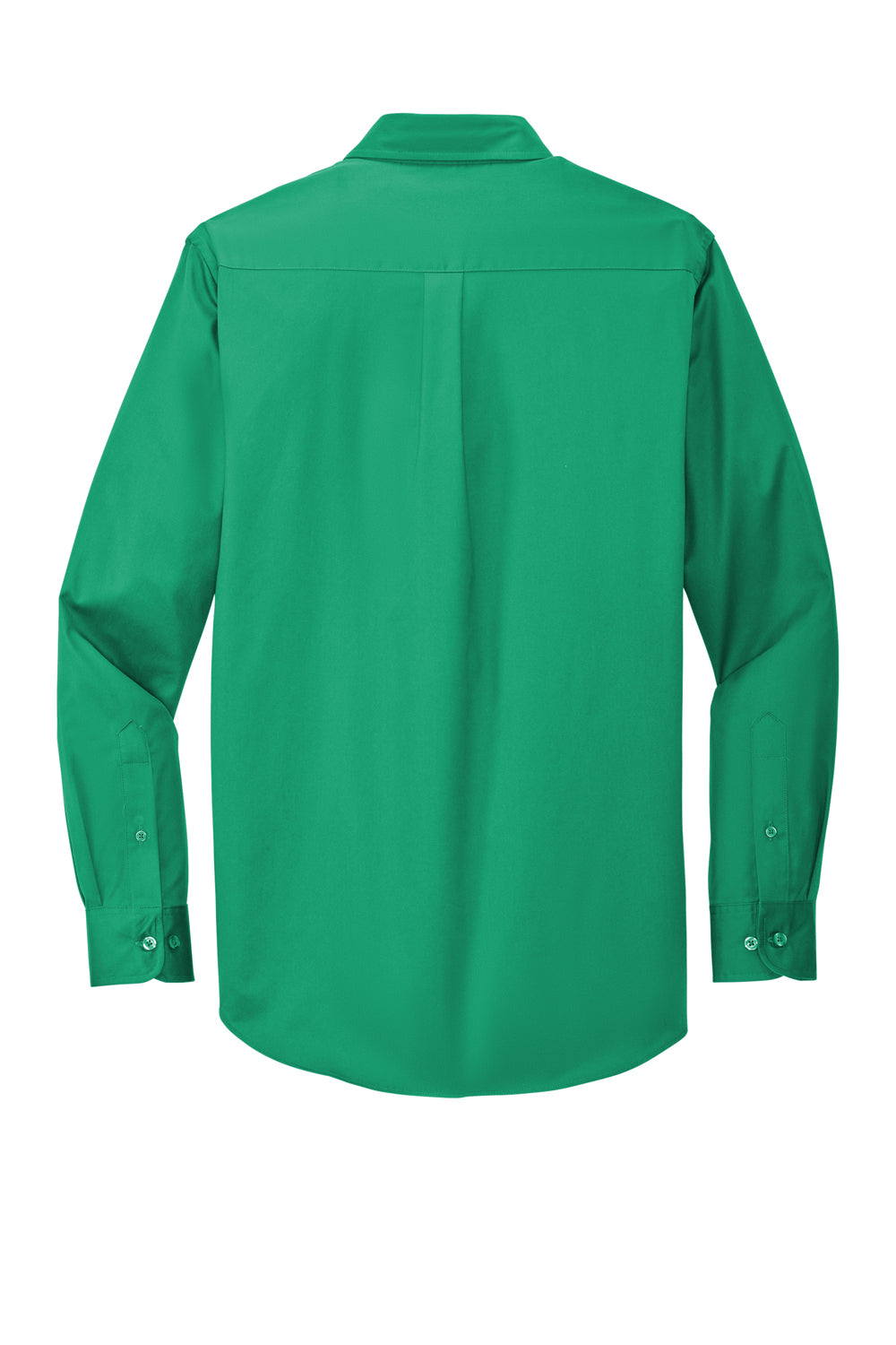 Port Authority S608/TLS608/S608ES Mens Easy Care Wrinkle Resistant Long Sleeve Button Down Shirt w/ Pocket Court Green Flat Back