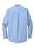 Port Authority S608/TLS608/S608ES Mens Easy Care Wrinkle Resistant Long Sleeve Button Down Shirt w/ Pocket Light Blue Flat Back