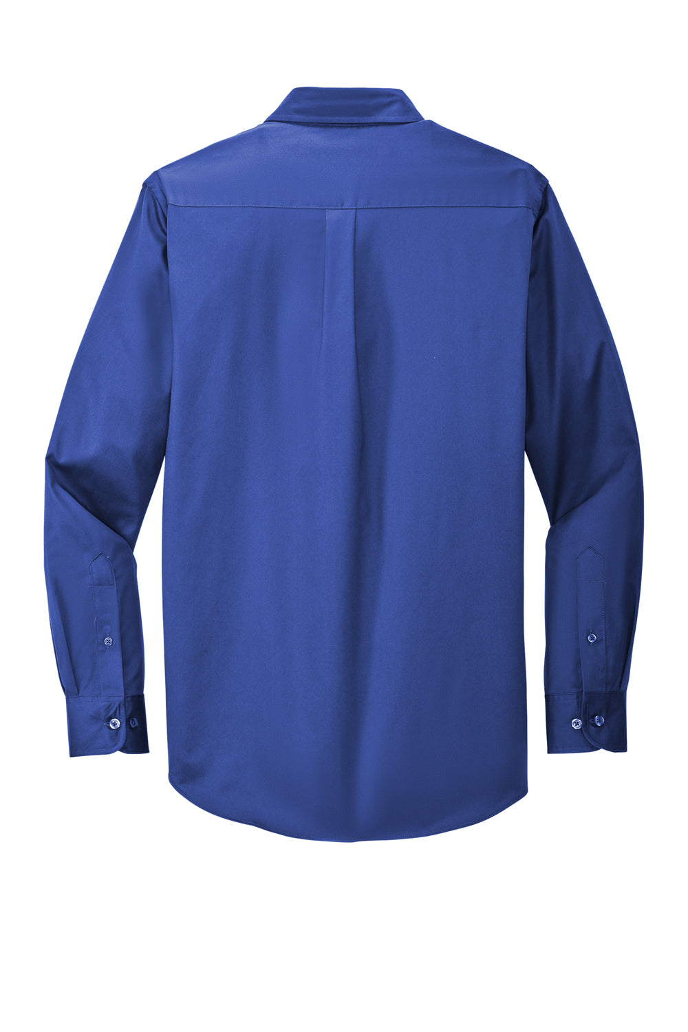 Port Authority S608/TLS608/S608ES Mens Easy Care Wrinkle Resistant Long Sleeve Button Down Shirt w/ Pocket Royal Blue Flat Back