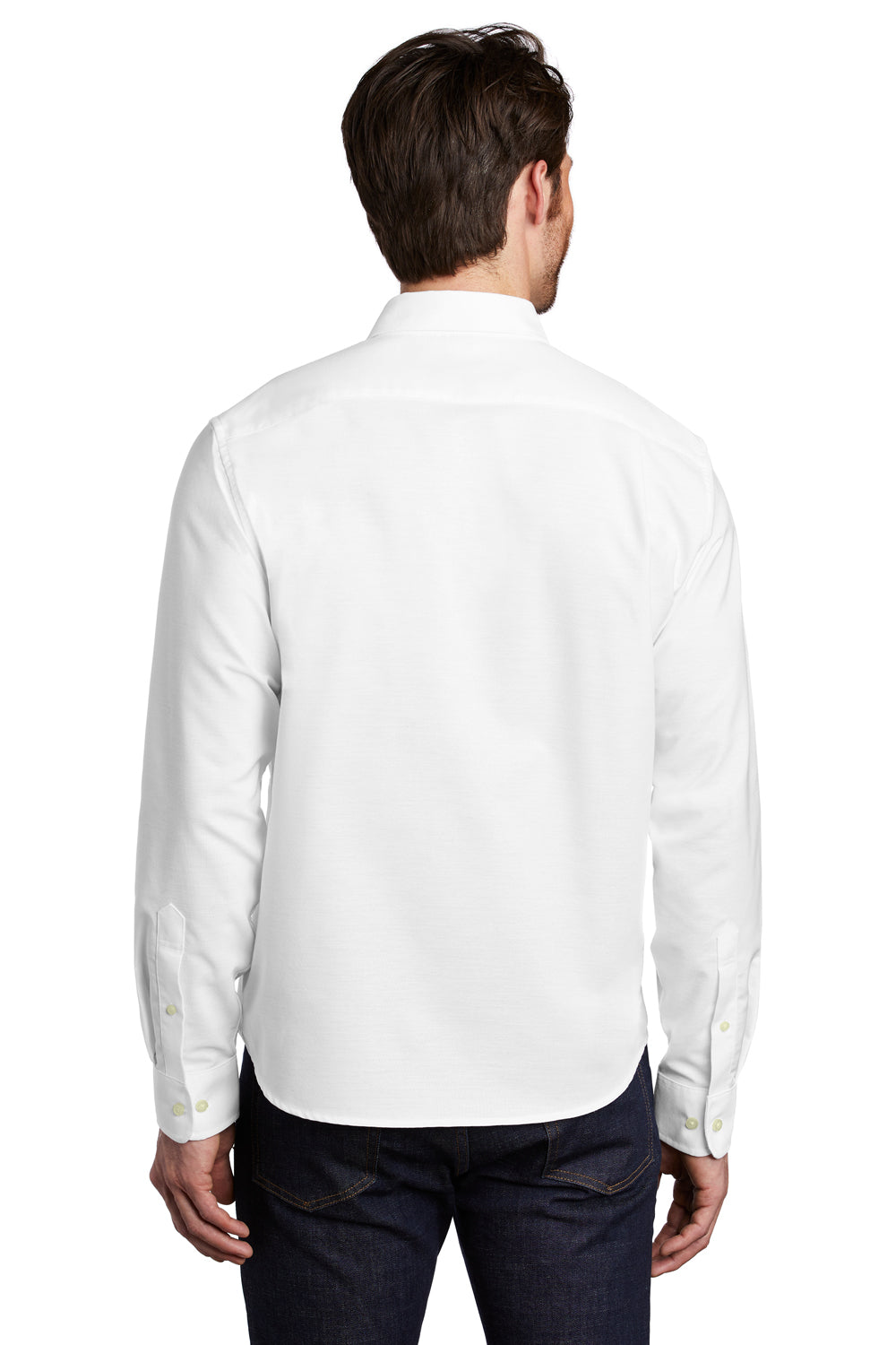 Port Authority Mens SuperPro Long Sleeve Button Down Shirt White Side