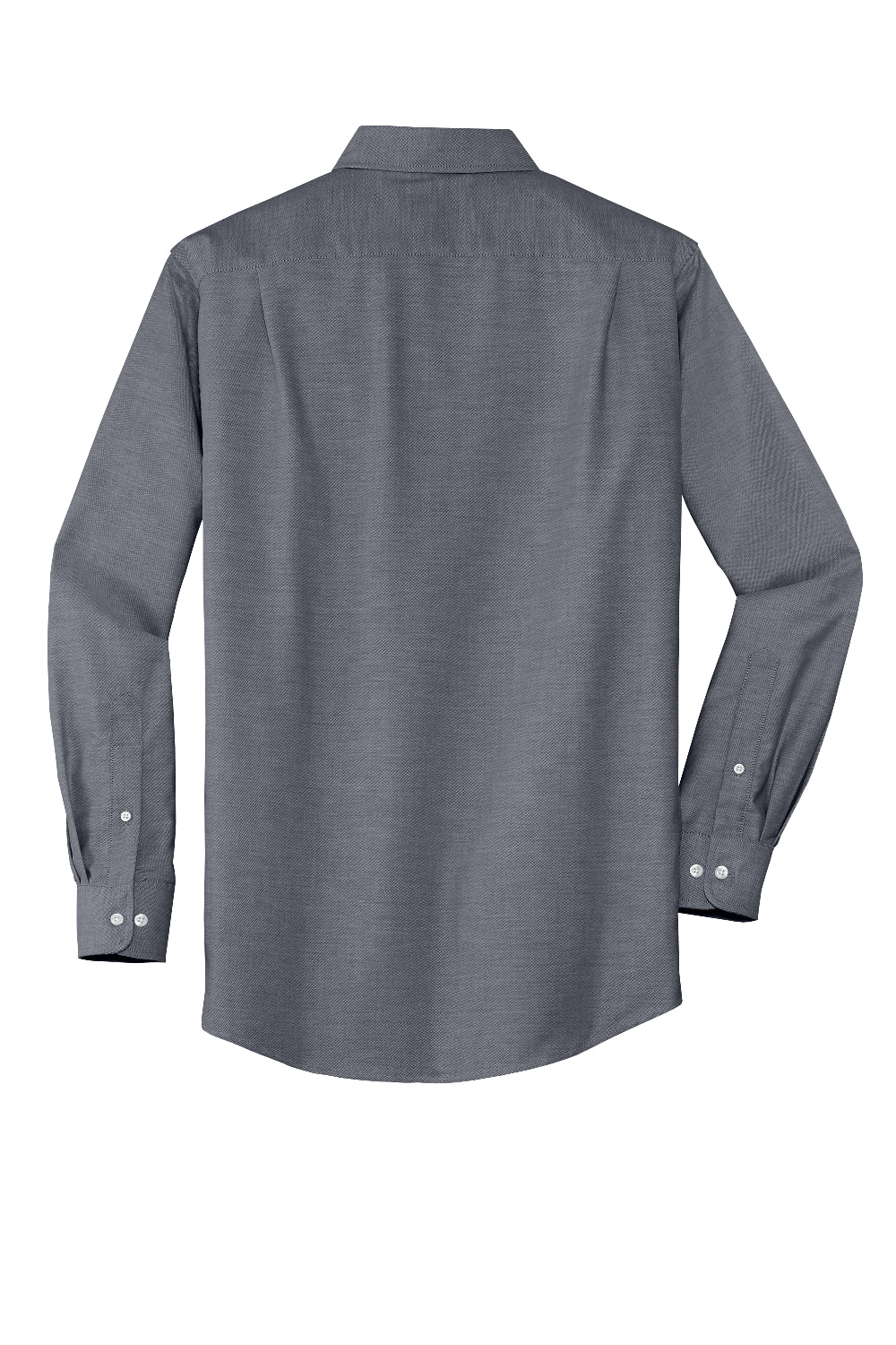 Port Authority S658/TS658 SuperPro Oxford Wrinkle Resistant Long Sleeve Button Down Shirt w/ Pocket Black Flat Back