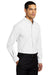 Port Authority S658/TS658 SuperPro Oxford Wrinkle Resistant Long Sleeve Button Down Shirt w/ Pocket White 3Q