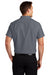 Port Authority S659 Mens SuperPro Oxford Wrinkle Resistant Short Sleeve Button Down Shirt w/ Pocket Black Back