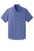 Port Authority S659 SuperPro Oxford Wrinkle Resistant Short Sleeve Button Down Shirt w/ Pocket Navy Blue Flat Front