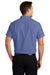 Port Authority S659 Mens SuperPro Oxford Wrinkle Resistant Short Sleeve Button Down Shirt w/ Pocket Navy Blue Back