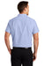 Port Authority S659 Mens SuperPro Oxford Wrinkle Resistant Short Sleeve Button Down Shirt w/ Pocket Oxford Blue Back