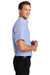 Port Authority S659 Mens SuperPro Oxford Wrinkle Resistant Short Sleeve Button Down Shirt w/ Pocket Oxford Blue Side
