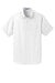 Port Authority S659 SuperPro Oxford Wrinkle Resistant Short Sleeve Button Down Shirt w/ Pocket White Flat Front