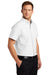 Port Authority S659 SuperPro Oxford Wrinkle Resistant Short Sleeve Button Down Shirt w/ Pocket White 3Q
