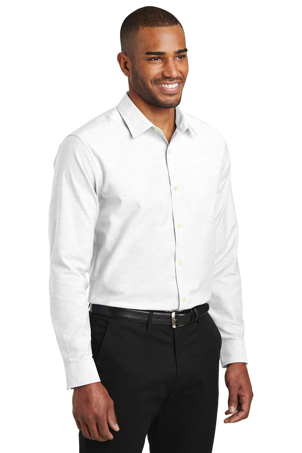 Port Authority S661 SuperPro Oxford Wrinkle Resistant Long Sleeve Button Down Shirt White 3Q