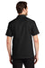 Port Authority S662 Mens Wrinkle Resistant Short Sleeve Button Down Camp Shirt w/ Pocket Black Back
