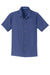 Port Authority S662 Wrinkle Resistant Short Sleeve Button Down Camp Shirt w/ Pocket Royal Blue Flat Front