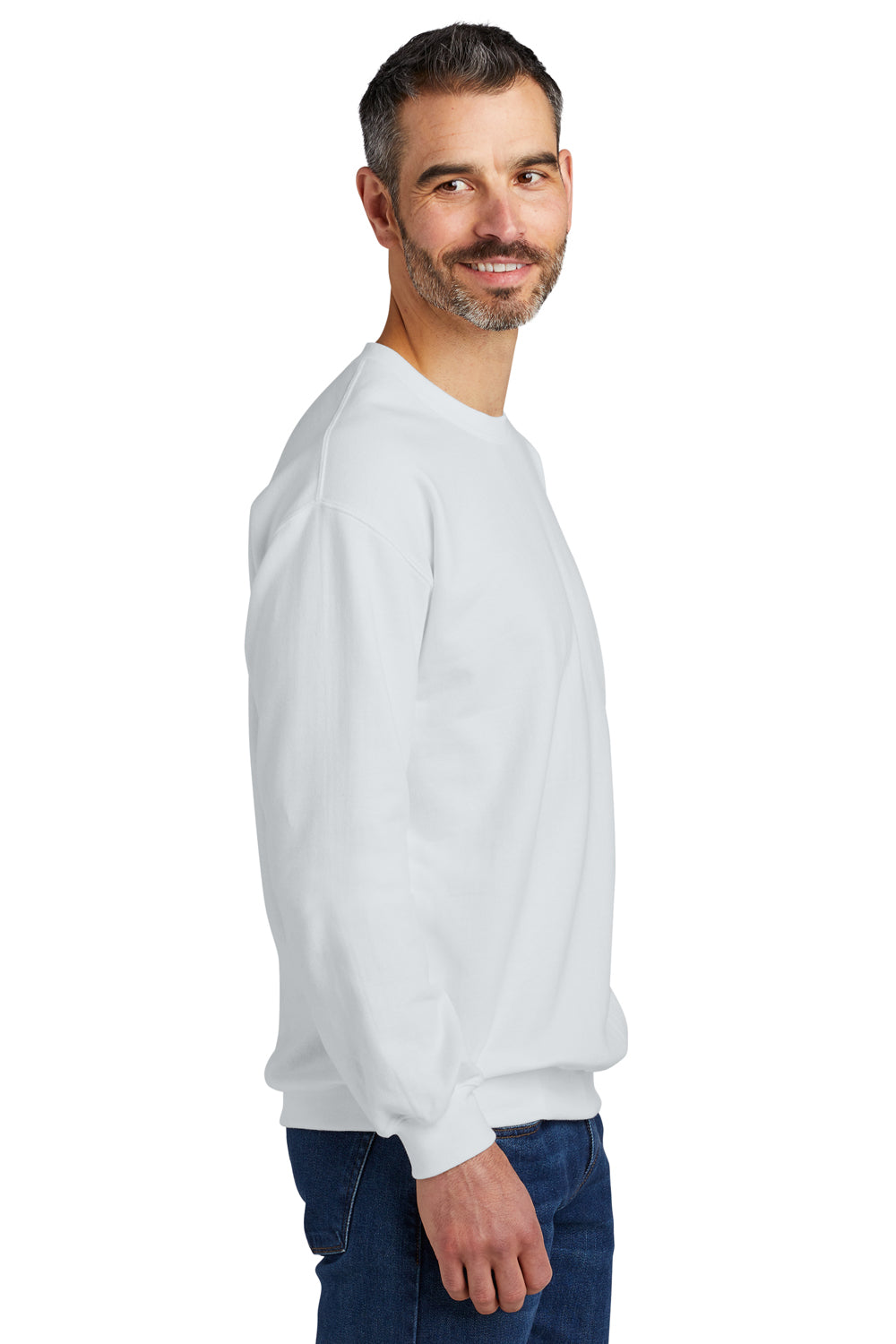 Gildan SF000 Softstyle Crewneck Sweatshirt White Side