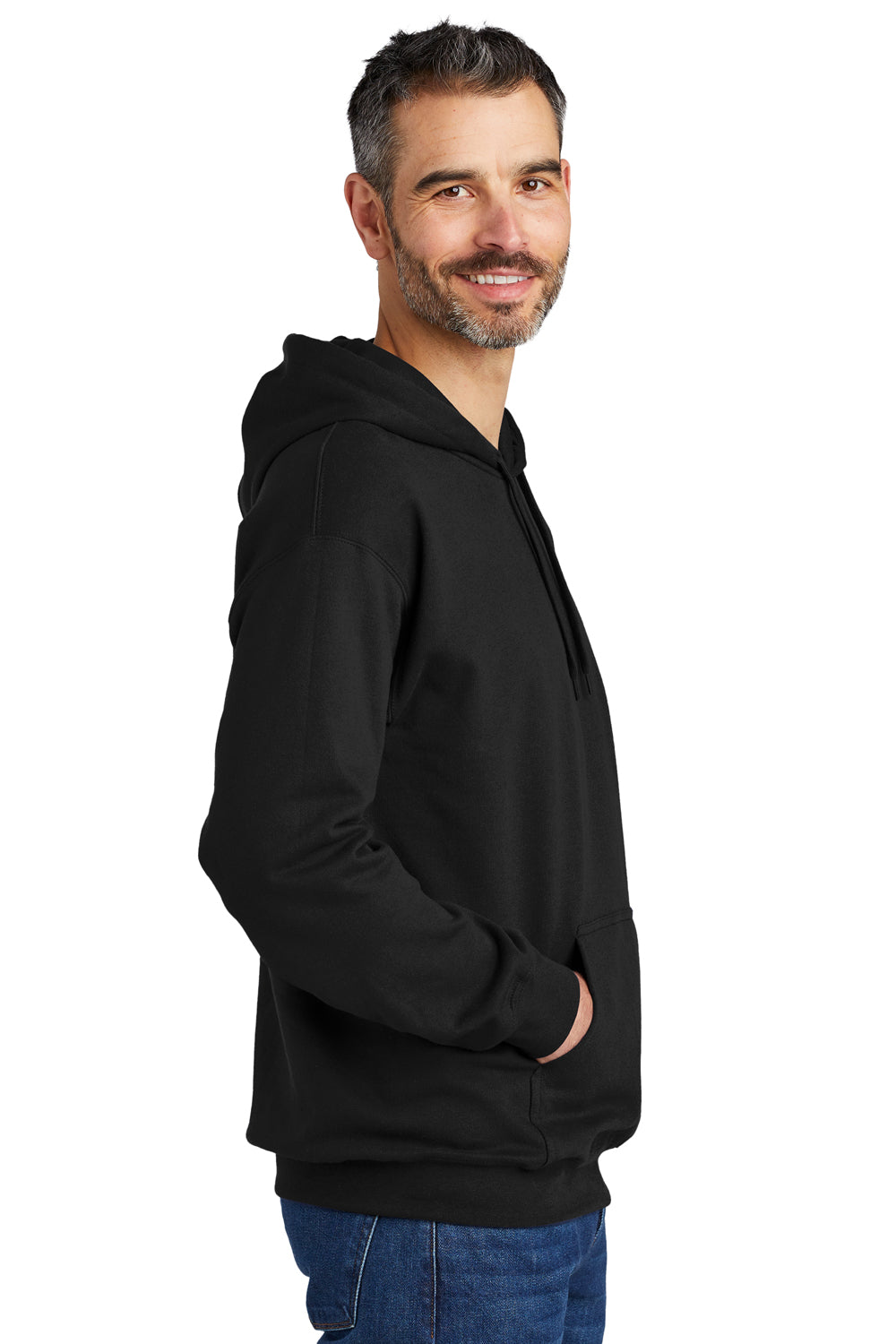 Gildan SF500 Softstyle Hooded Sweatshirt Hoodie Black Side