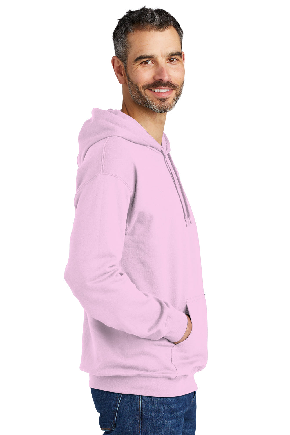 Gildan SF500 Softstyle Hooded Sweatshirt Hoodie Light Pink Side