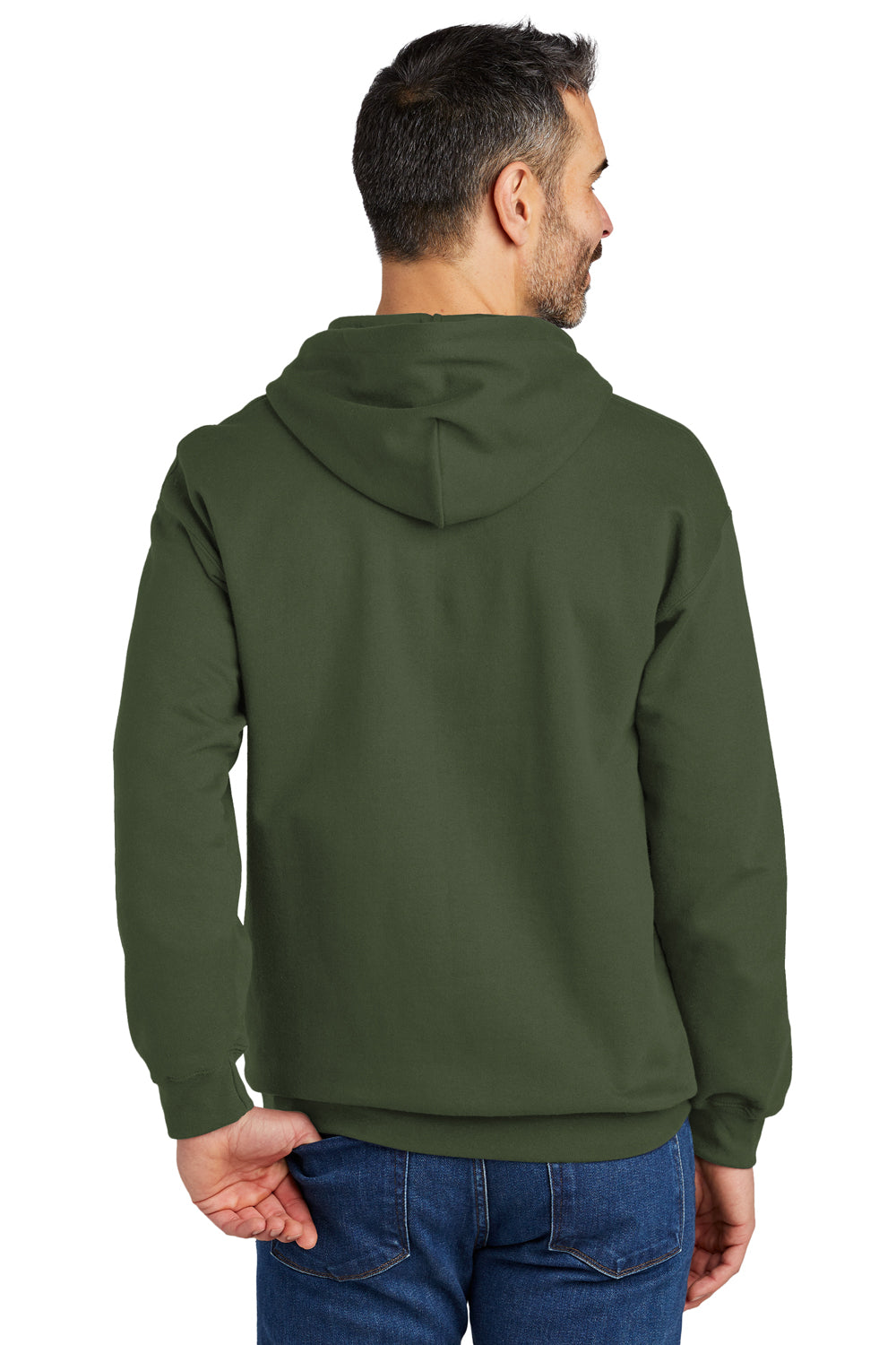 Gildan SF500 Softstyle Hooded Sweatshirt Hoodie Military Green Back