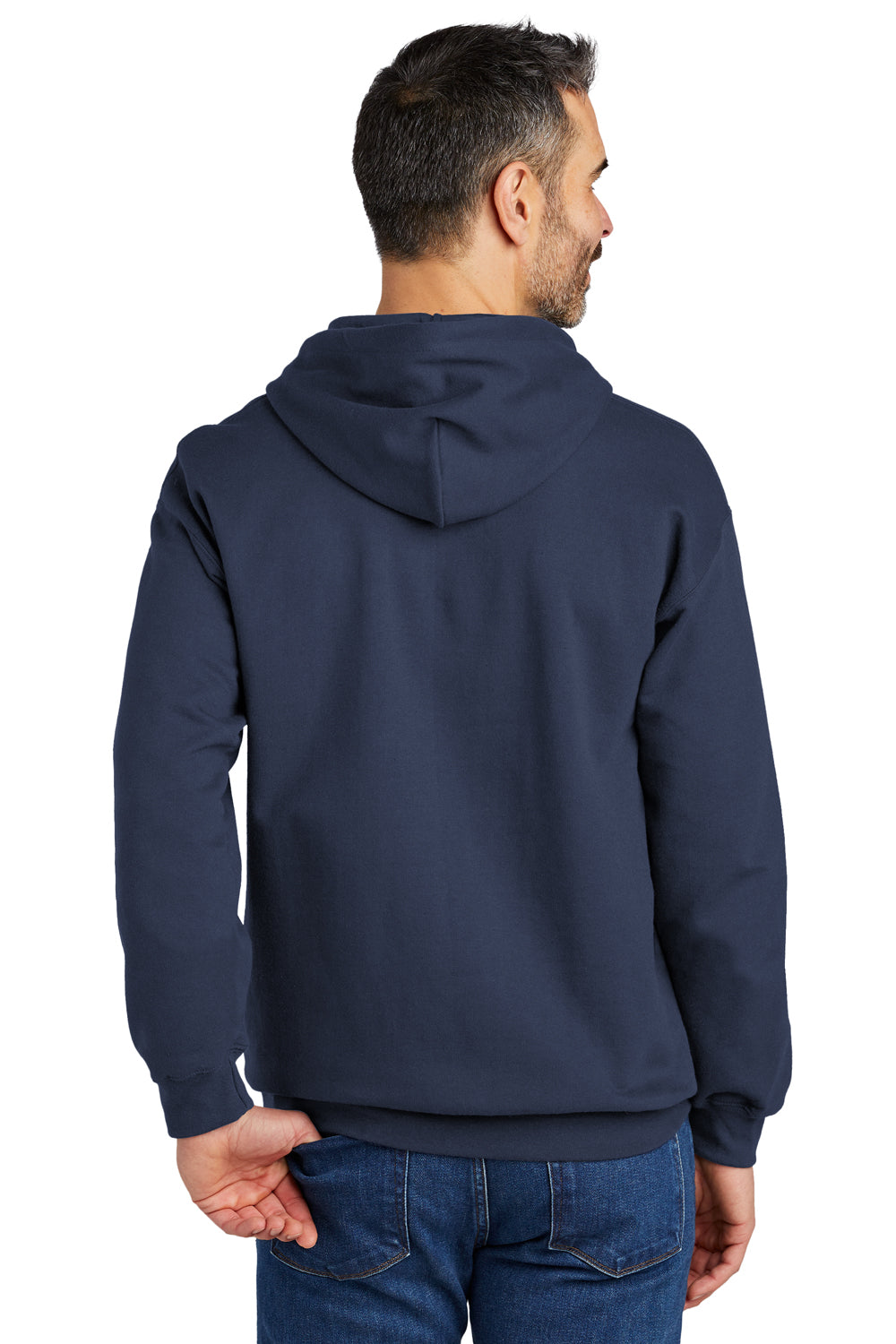 Gildan SF500 Softstyle Hooded Sweatshirt Hoodie Navy Blue Back