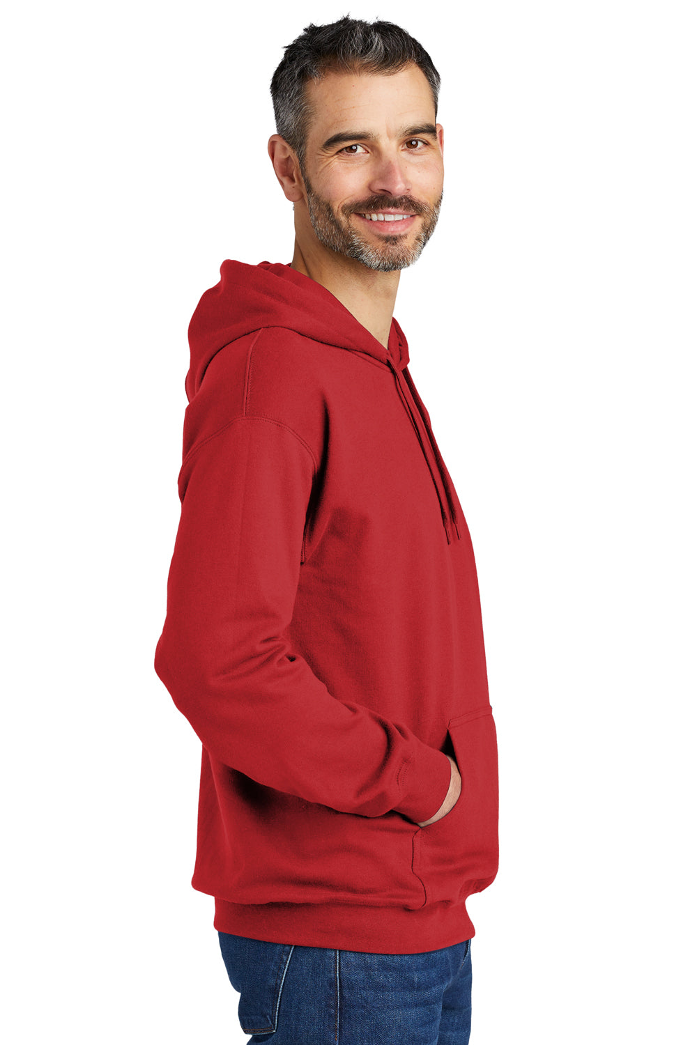 Gildan SF500 Softstyle Hooded Sweatshirt Hoodie Red Side