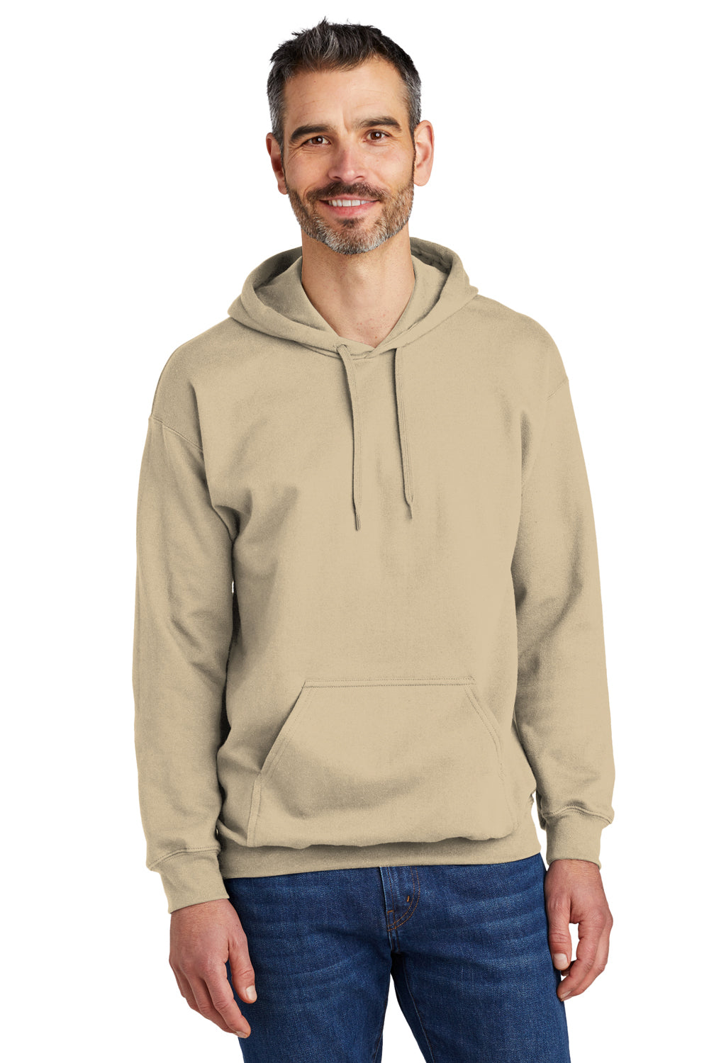 Gildan Mens Softstyle Hooded Sweatshirt Hoodie - Sand