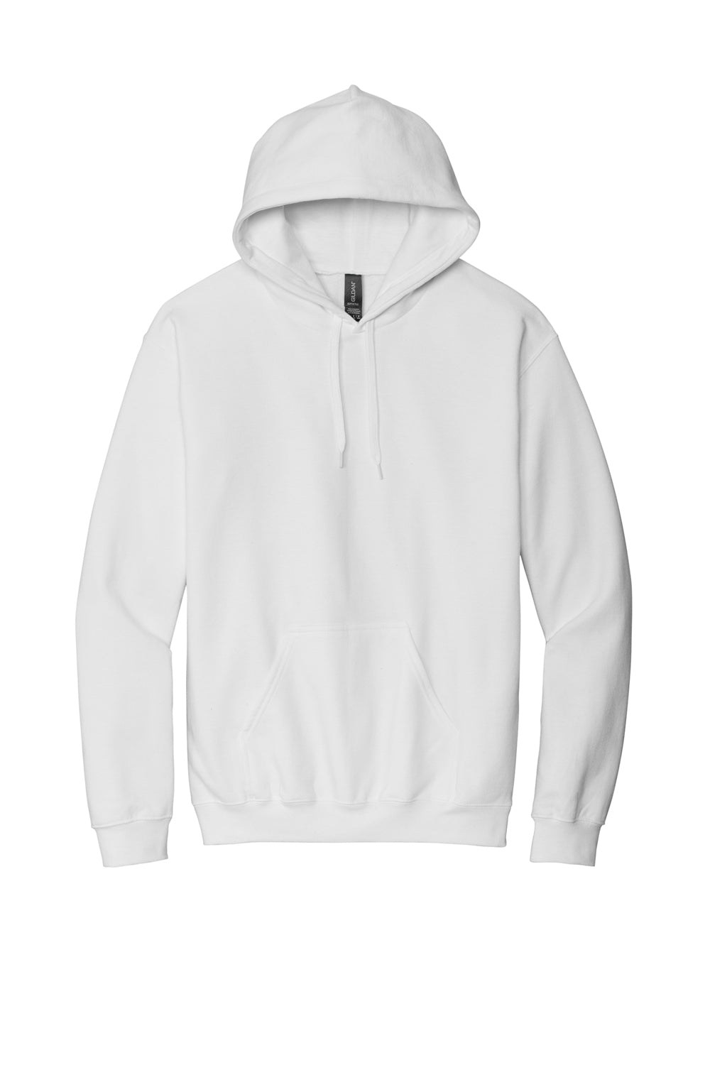 Gildan SF500 Softstyle Hooded Sweatshirt Hoodie White Flat Front