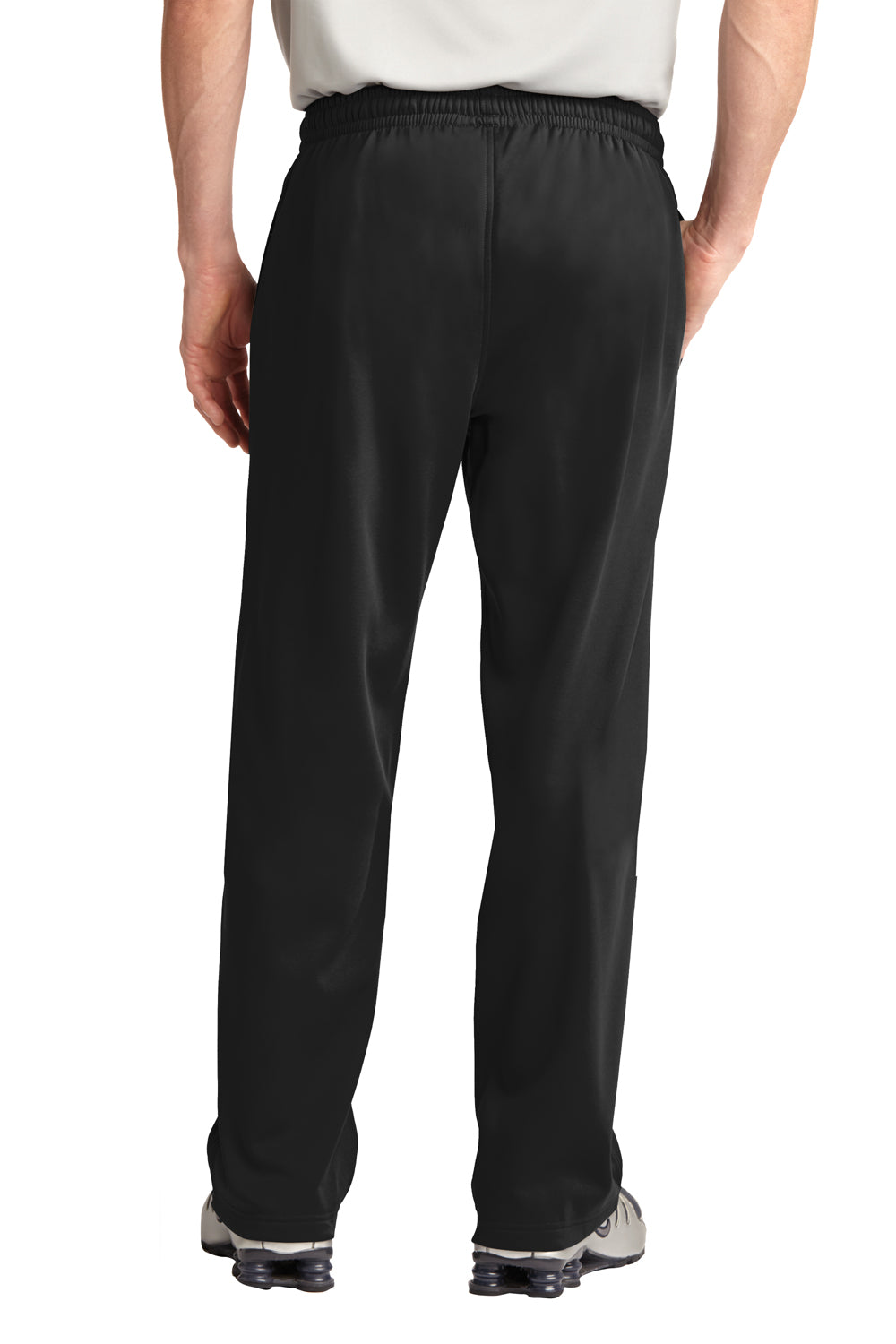 Sport-Tek ST237 Sport Wick Fleece Sweatpants w/ Pockets Black Back