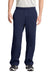 Sport-Tek ST237 Sport Wick Fleece Sweatpants w/ Pockets Navy Blue Front