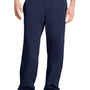 Sport-Tek Mens Sport Wick Moisture Wicking Fleece Sweatpants w/ Pockets - Navy Blue - Closeout
