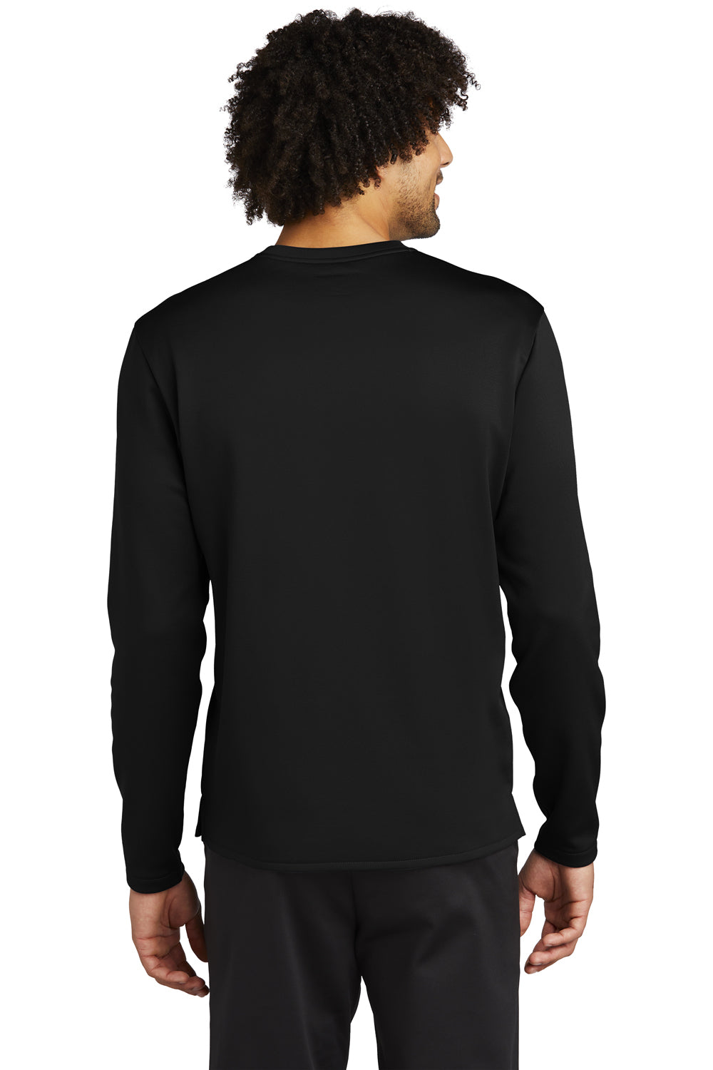 Sport-Tek Mens Fleece Crewneck Sweatshirt Black Side