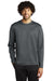 Sport-Tek Mens Fleece Crewneck Sweatshirt Dark Smoke Grey Front