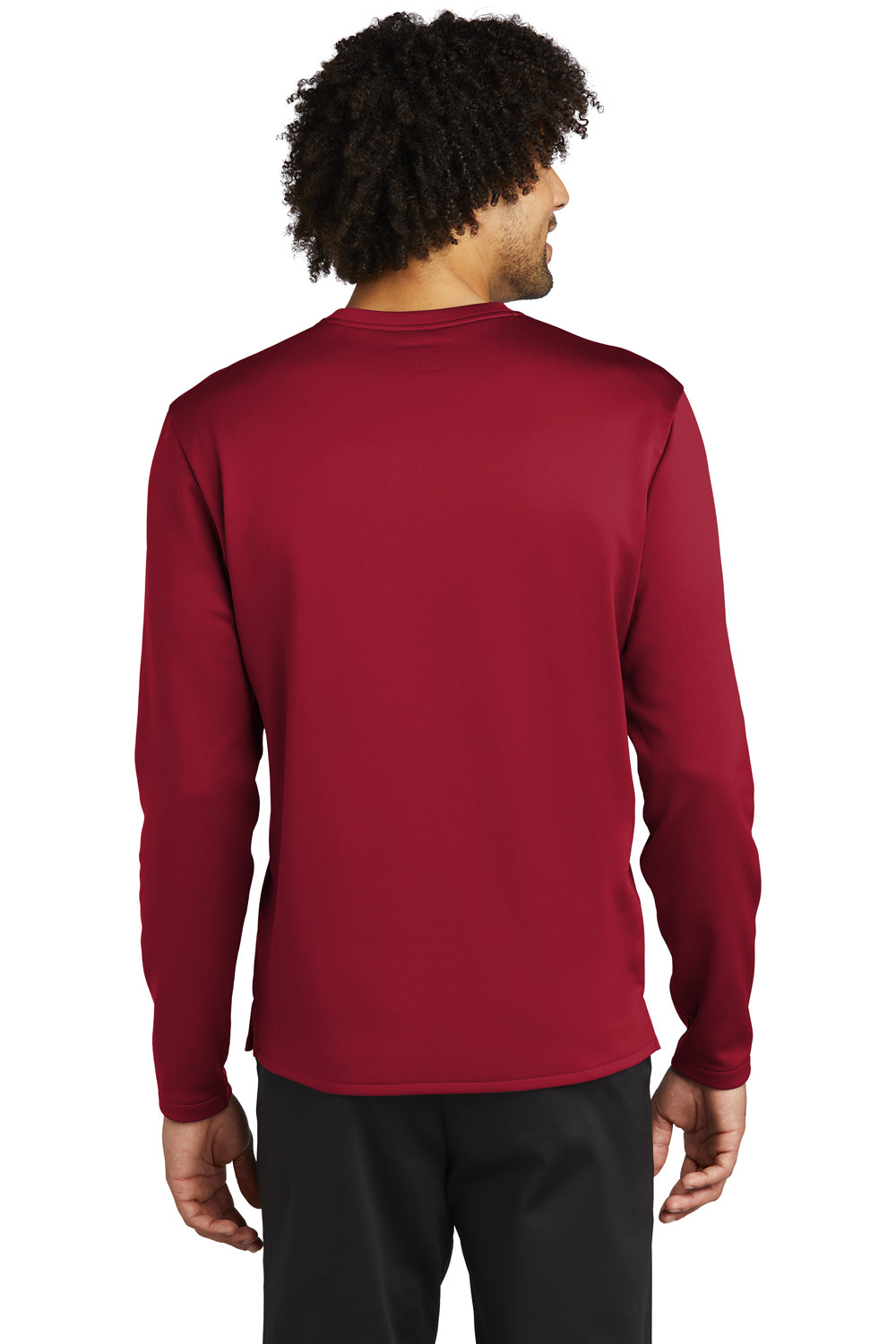 Sport-Tek Mens Fleece Crewneck Sweatshirt Deep Red Side