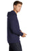 Sport-Tek Mens French Terry Hooded Sweatshirt Hoodie True Navy Blue Side