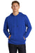 Sport-Tek Mens French Terry Hooded Sweatshirt Hoodie True Royal Blue Front