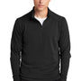 Sport-Tek Mens French Terry 1/4 Zip Sweatshirt - Black
