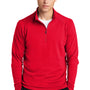 Sport-Tek Mens French Terry 1/4 Zip Sweatshirt - True Red