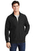 Sport-Tek Mens Full Zip Sweatshirt Black Front