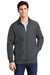 Sport-Tek Mens Full Zip Sweatshirt Heather Graphite Grey Front