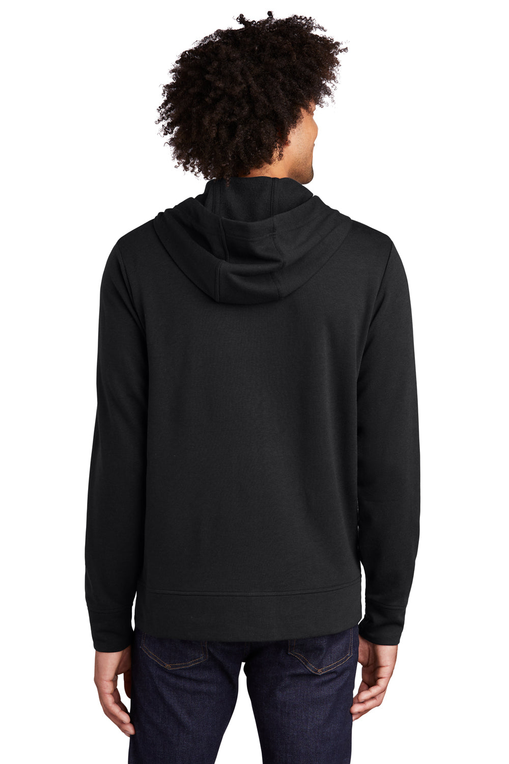 Sport-Tek Mens Moisture Wicking Fleece Full Zip Hooded Sweatshirt Hoodie Black Side