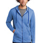 Sport-Tek Mens Moisture Wicking Fleece Full Zip Hooded Sweatshirt Hoodie - Heather True Royal Blue