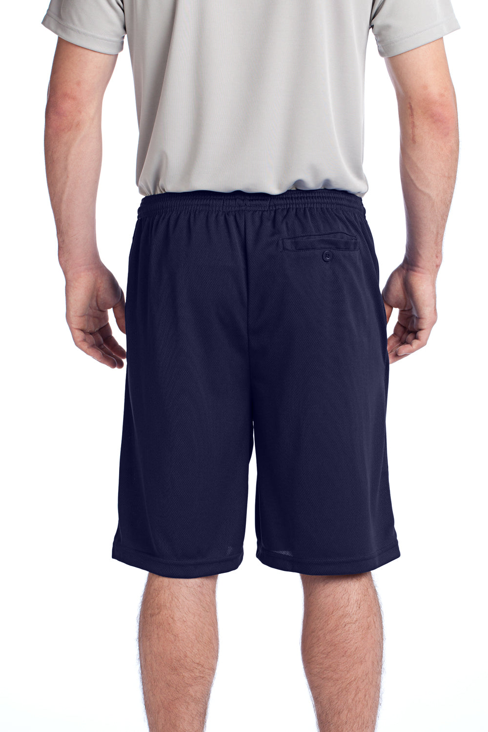Sport-Tek ST312 PosiCharge Tough Mesh Shorts w/ Pockets True Navy Blue Back
