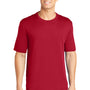 Sport-Tek Mens Competitor Moisture Wicking Short Sleeve Crewneck T-Shirt - Deep Red