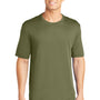 Sport-Tek Mens Competitor Moisture Wicking Short Sleeve Crewneck T-Shirt - Olive Drab Green