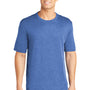 Sport-Tek Mens Competitor Moisture Wicking Short Sleeve Crewneck T-Shirt - Heather True Royal Blue