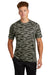 Sport-Tek Mens Drift Camo Short Sleeve Crewneck T-Shirt Black Front