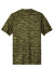 Sport-Tek Mens Drift Camo Short Sleeve Crewneck T-Shirt Olive Drab Green Flat Back