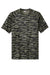 Sport-Tek Mens Drift Camo Short Sleeve Crewneck T-Shirt True Navy Blue Flat Front