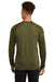 Sport-Tek Mens Drift Camo Colorblock Long Sleeve Crewneck T-Shirt Olive Drab Green Back